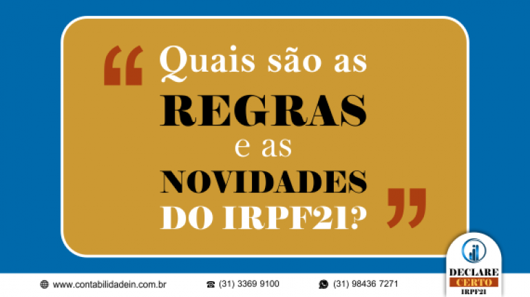 regras e novidades para o IRPF 2021