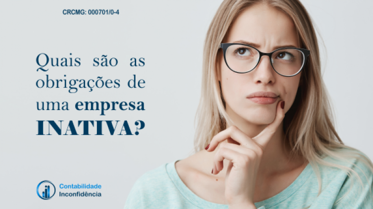 Quais são as obrigações de uma empresa inativa